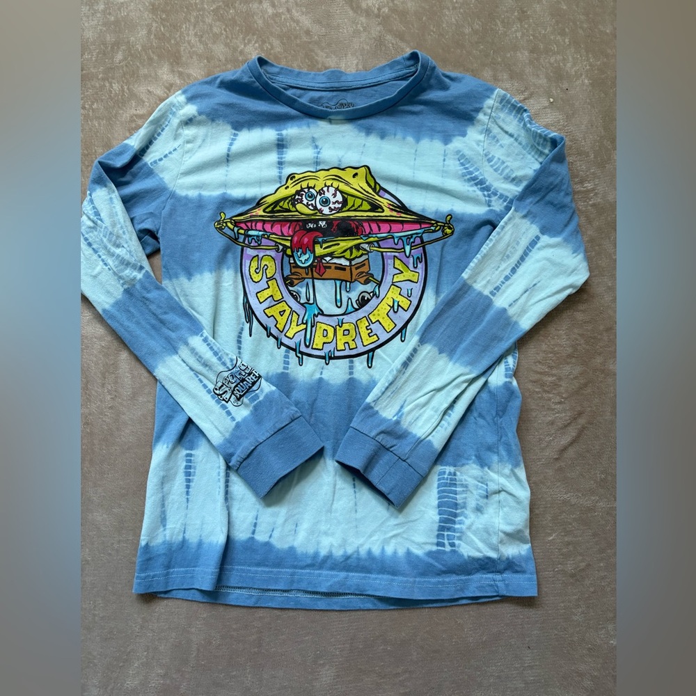 SpongeBob Squarepants Blue Long Sleeve Tee